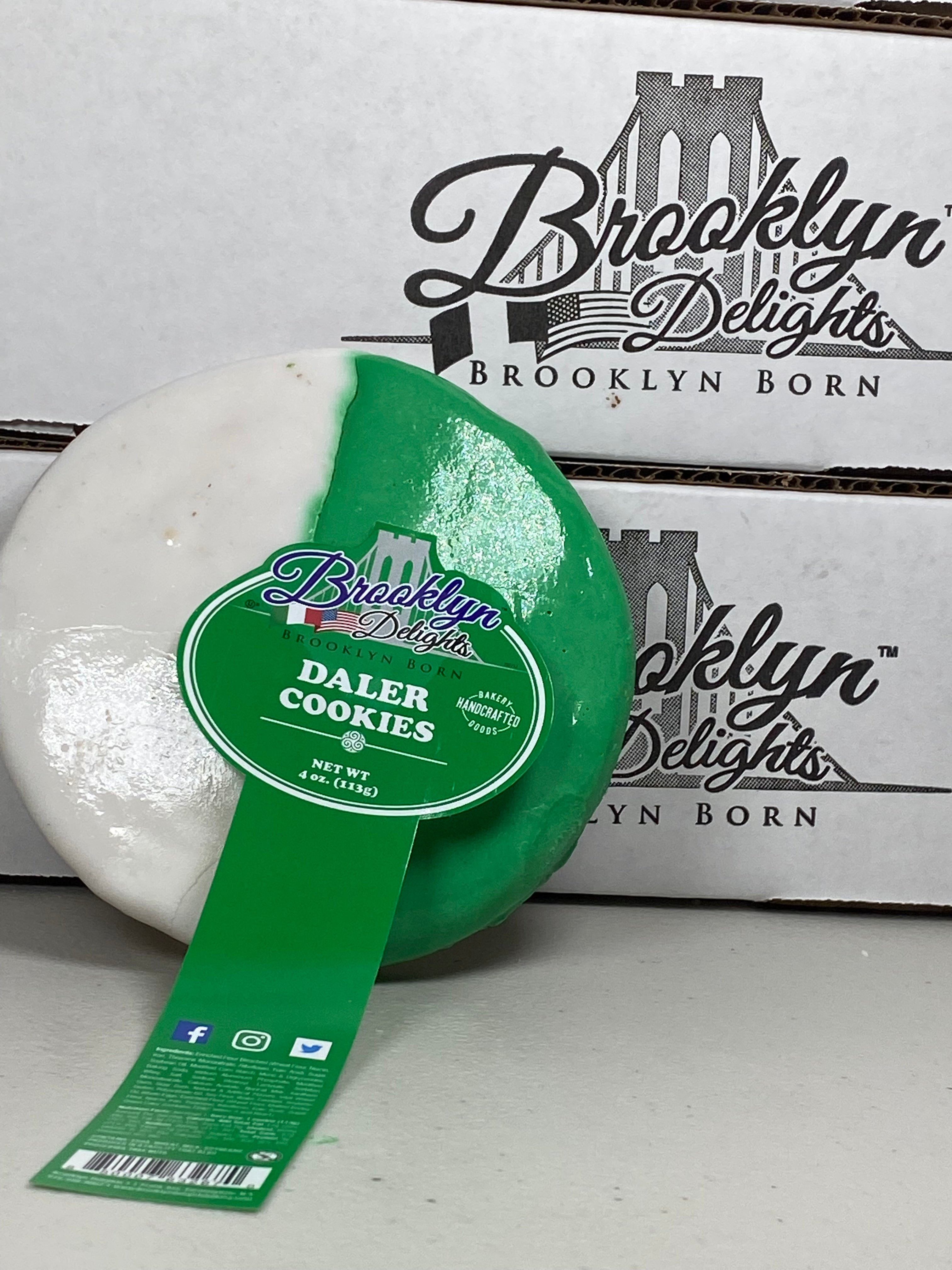 Green & White ( DALER COOKIES )  ONLY $ 1.58 PER COOKIE
