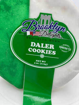 White & Green 4 oz cookies ( Daler Cookies )